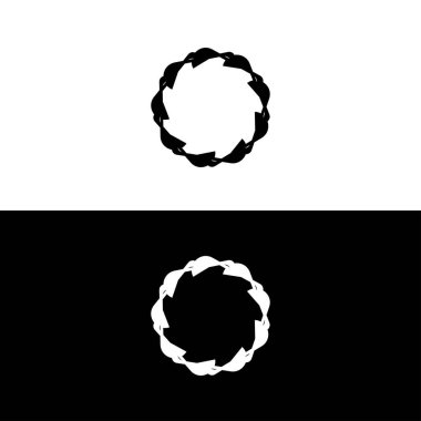 Basit daire vektör logosu tasarımı. Eşsiz daire logosu illüstrasyonu