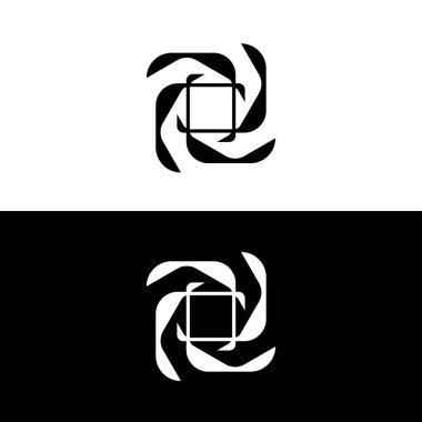 Eşsiz daire vektör logo şablonu tasarımı. Basit simge illüstrasyonu