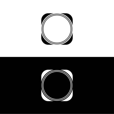 Eşsiz daire vektör logo şablonu tasarımı. Basit simge illüstrasyonu