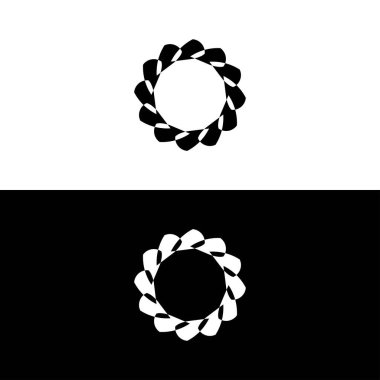 Basit daire vektör logosu tasarımı. Eşsiz daire logosu illüstrasyonu