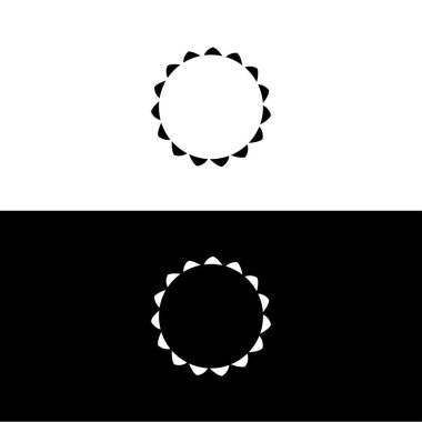 Basit daire vektör logosu tasarımı. Eşsiz daire logosu illüstrasyonu