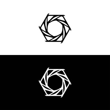 Basit benzersiz daire vektör logo şablonu tasarımı. Çember simgesi çizimi