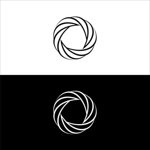 サークルユニークなベクトルロゴテンプレートデザイン シンプルなサークルアイコンのロゴ — ストックベクタ