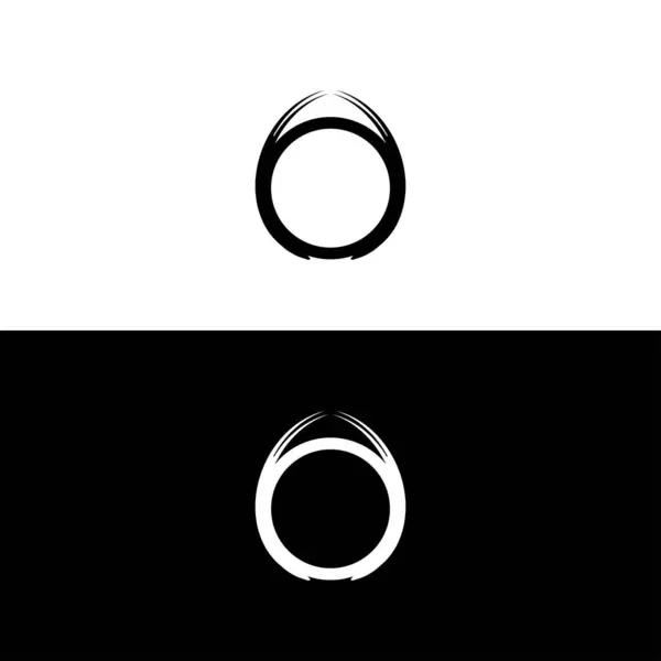Черно Белый Дизайн Векторного Логотипа Круга Логотип Круга — стоковый вектор