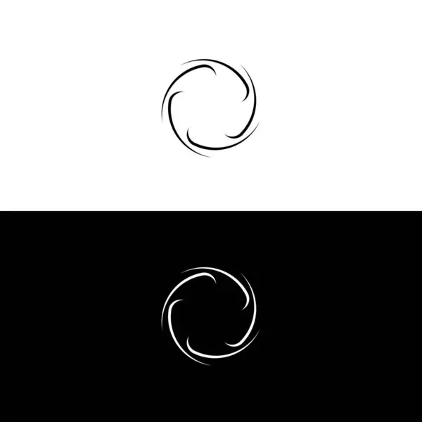 Σχεδιασμός Προτύπου Διανυσματικού Λογότυπου Σχέδιο Σιλουέτας Εικονιδίου Κύκλου Μαύρο Και — Διανυσματικό Αρχείο