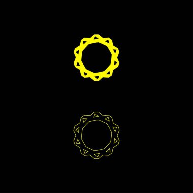 Çember vektör logo şablonu tasarımı. Çember simgesi çizimi