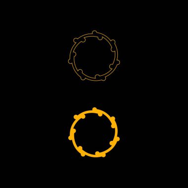 Yuvarlak dairesel çerçeveler, sınırlar. Çember vektör logosu