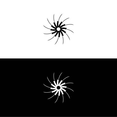 Grunge mürekkep çemberi siyah boyadan yapılmış. Grunge logosu.