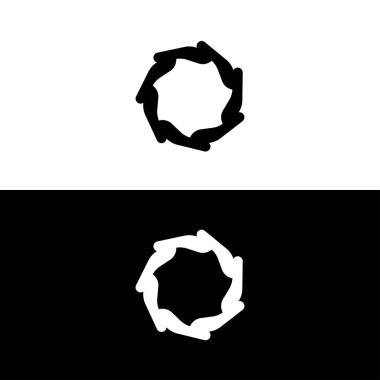 Çember vektör logo şablonu logo dairesi eğrisi