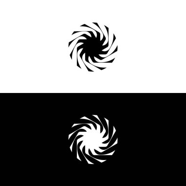 kıvılcım dairesi logo tasarım şablonu. Siyah ve beyaz daire logo tasarımı