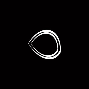 Siyah ve beyaz farklı daire vektör logosu tasarımı