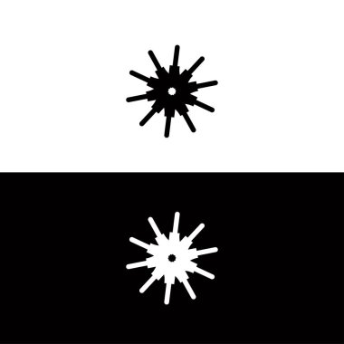 Siyah-beyaz daire vektör logosu tasarımı