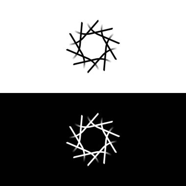 Yuvarlak dairesel çerçeveler, sınırlar. Çember vektör logosu