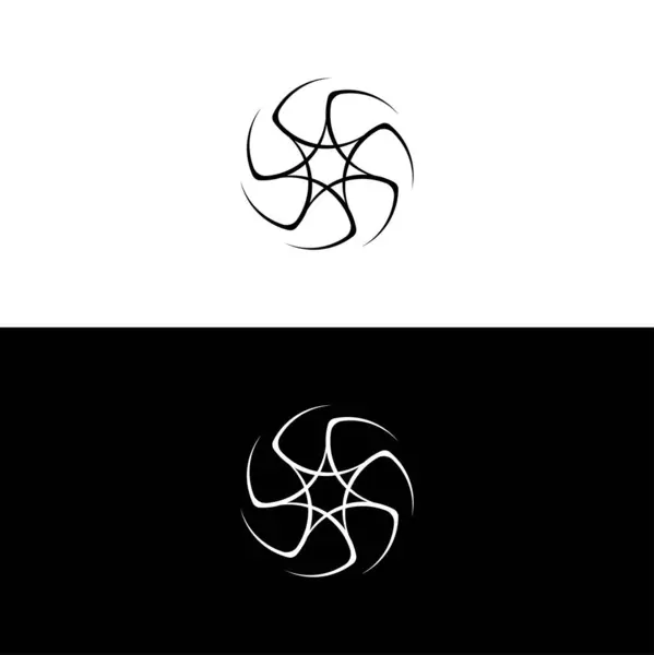 Чорно Біле Коло Векторний Дизайн Шаблону Логотипу Силует Ілюстрації Логотипу — стоковий вектор
