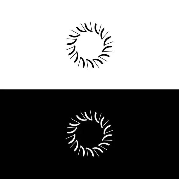 Μαύρο Και Άσπρο Κύκλο Διάνυσμα Σχεδιασμό Λογότυπο Κύκλος Μοναδικός — Διανυσματικό Αρχείο