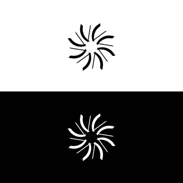 Μαύρο Και Άσπρο Κύκλο Διάνυσμα Σχεδιασμό Λογότυπο Κύκλος Μοναδικός — Διανυσματικό Αρχείο