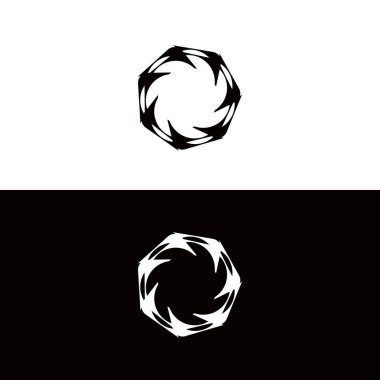 Çember vektör logo şablonu çizimi. Çember simge logosu tasarımı