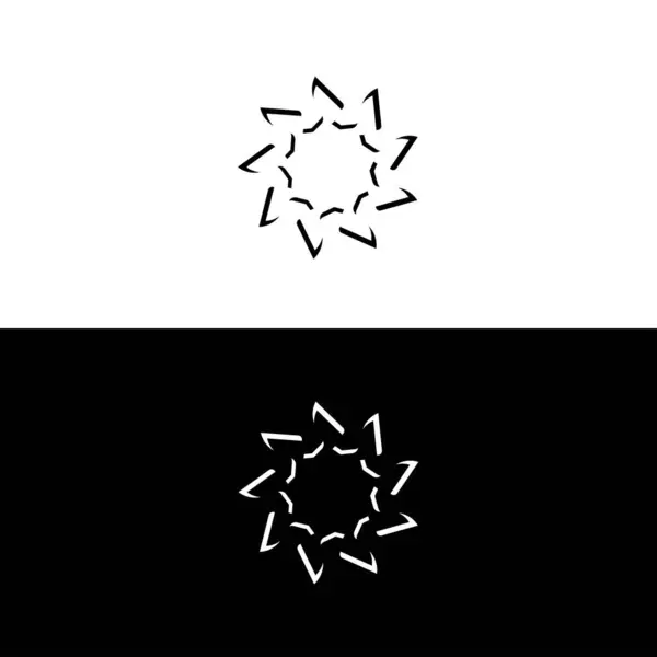 Cercle Noir Blanc Vectoriel Icône Design — Image vectorielle