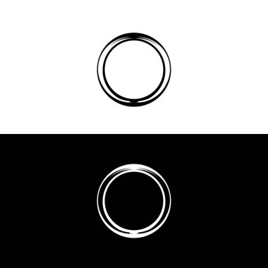 Geometrik daire şekilleri, sınırlar, çerçeveler, logolar. Yeni illüstrasyon tasarımı çember çiz