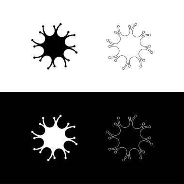 Soyut Birlik Çemberi şekil Logo tasarım vektör şablonu. Çember illüstrasyon silueti