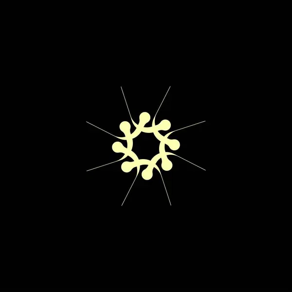 Çember Renk Vektör Logo Şablonu Tasarımı — Stok Vektör