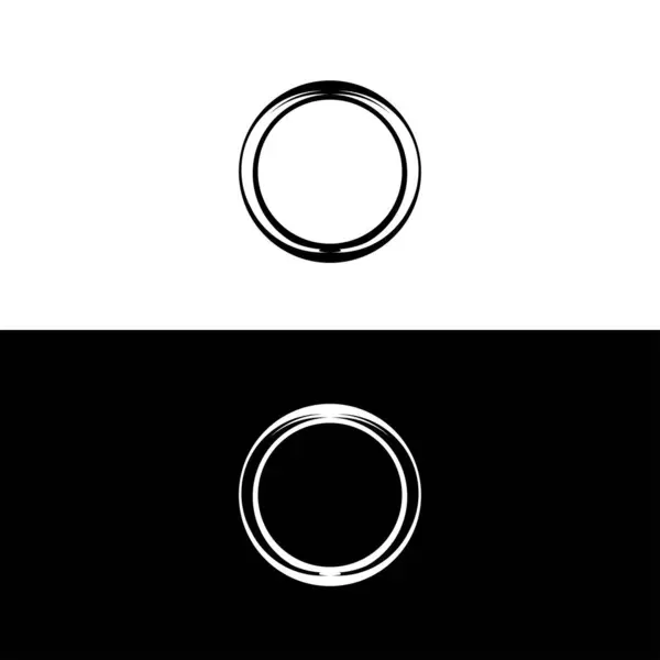 Geometrische Cirkelvormen Randen Frames Logo — Stockvector