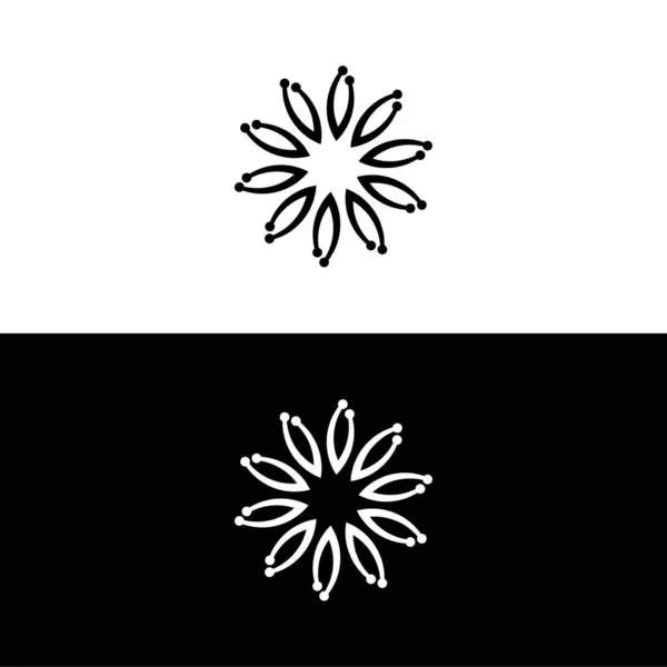 Αφηρημένη Ένωση Σχήμα Κύκλου Λογότυπο Σχεδιασμό Διάνυσμα Πρότυπο Σχήμα Εικονογράφησης — Διανυσματικό Αρχείο