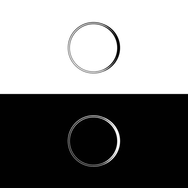 Schwarz Weiß Einzigartiges Kreis Logo Design Kreis Illustration Vektor Logo — Stockvektor