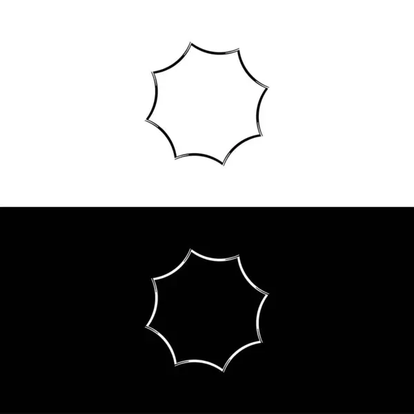 Logo Cercle Unique Noir Blanc Design Logo Vectoriel Illustration Cercle — Image vectorielle
