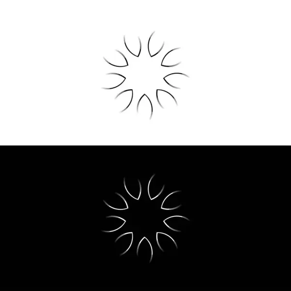 Logo Cercle Unique Noir Blanc Design Logo Vectoriel Illustration Cercle — Image vectorielle