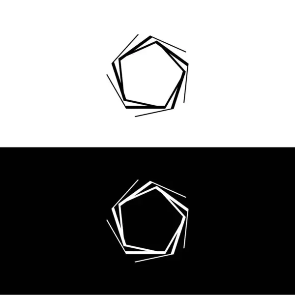 Μαύρο Και Άσπρο Μοναδικό Κύκλο Σχεδιασμό Λογότυπο Λογότυπο Φορέα Εικονογράφησης — Διανυσματικό Αρχείο