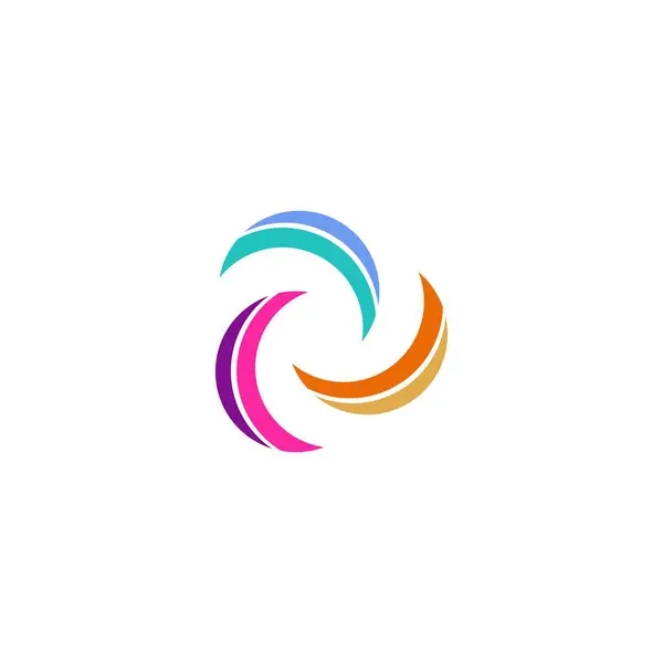 グローバルコミュニティロゴアイコンエレメントテンプレート サークル球のロゴ — ストックベクタ