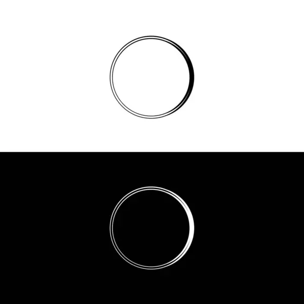 Schwarz Weiß Einzigartiges Kreis Logo Design Kreis Illustration Vektor Logo — Stockvektor