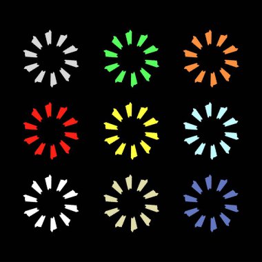 Çember renkli illüstrasyon logosu tasarımı