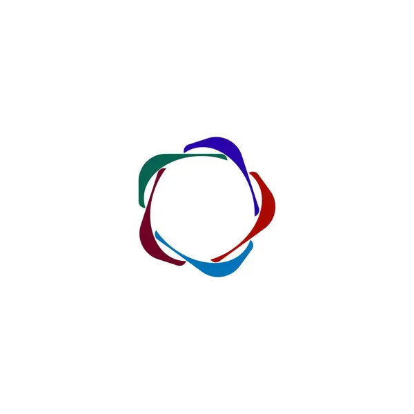 Bunte Kreis Illustration Logo Design — Stockvektor