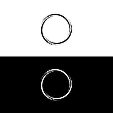 Geometrik daire şekilleri, sınırlar, çerçeveler, logolar. Yeni illüstrasyon tasarımı çember çiz