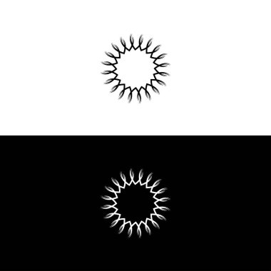 Dairesel stil vektör logosu çizimi. Çember vektör logo şablonu tasarımı