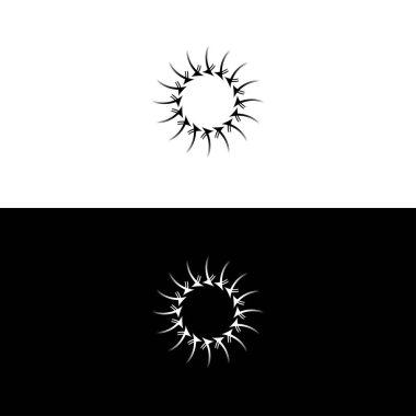 Geometrik daire şekilleri, sınırlar, çerçeveler, logolar. Yeni illüstrasyon tasarımı çember çiz