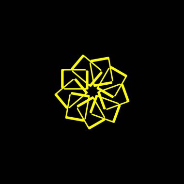 Renkli stil daire vektör logo şablonu tasarımı