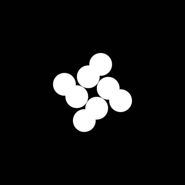 Vektör logosu tasarım şablonu. Soyut simgeyi çember içine al. Çember çizim logosu