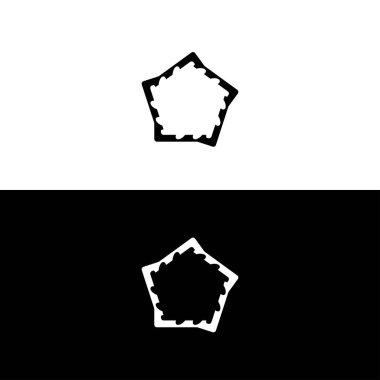 Siyah ve beyaz daire vektör logo şablonu tasarımı. Dairesel logo çizim silueti. Çember stil logo tasarımı