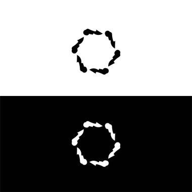 Eşsiz vektör logo şablonu tasarımını çember yapın. Çember simgesi çizimi