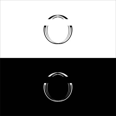 Eşsiz konsept premium vektörü olan yaratıcı halka logosu tasarımı