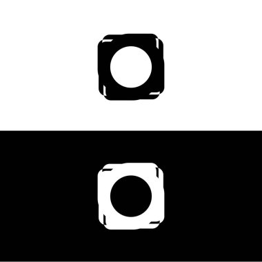 Çember vektör logo şablonu tasarımı. Çember simgesi çizimi