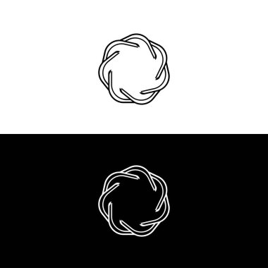 Geometrik daire şekilleri, sınırlar, çerçeveler, logolar. Yeni illüstrasyon tasarımı çember çiz