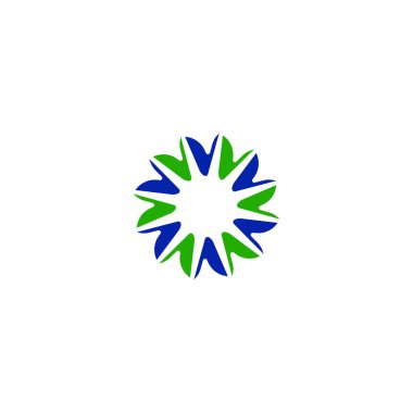 Renkli daire vektör logo şablonu tasarımı