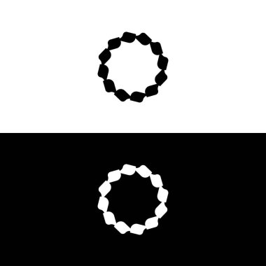 Basit daire vektör logosu. simge çember çizimi tasarımı