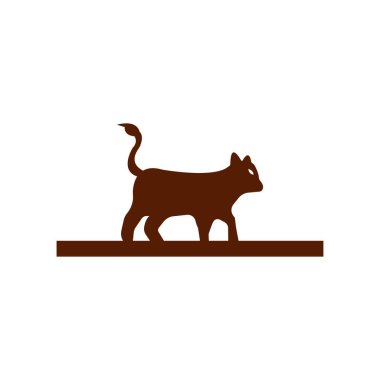 Boğa evcil hayvan logosu şablonu tasarımı