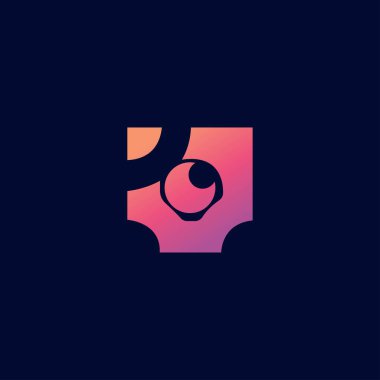 C simgesi logo illüstrasyon tasarımı