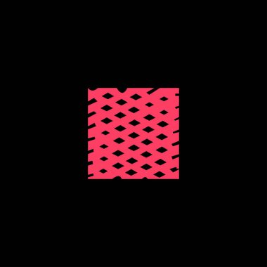 Dikdörtgen yaratıcı vektör logosu tasarımı